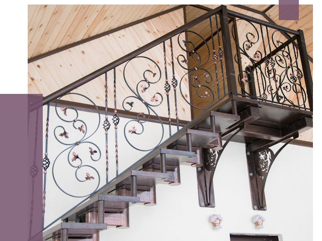 Кованые лестницы в Протвине от 79365 руб. под ключ