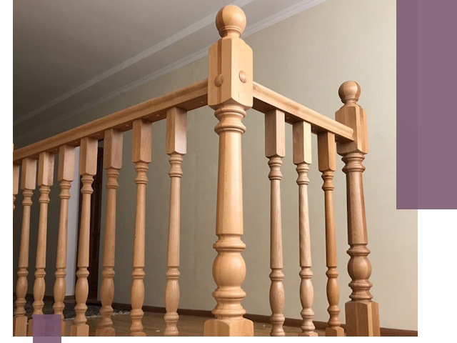 Деревянные перила на заказ в Протвине: монтаж и изготовление