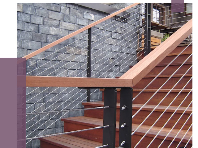 Тросовые перила под ключ в Протвине от 7733 руб.