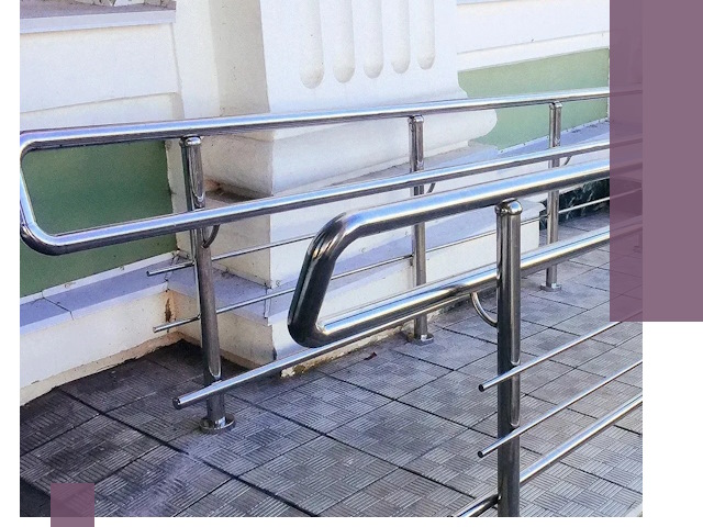 Ограждения пандусов из металла и нержавейки в Протвине