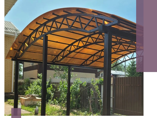 Изготовление навесов под ключ в Протвине из качественных материалов