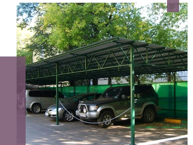 Навесы для парковки в Протвине от 79874 руб. заказать | ПРОЛЁТ-Прн