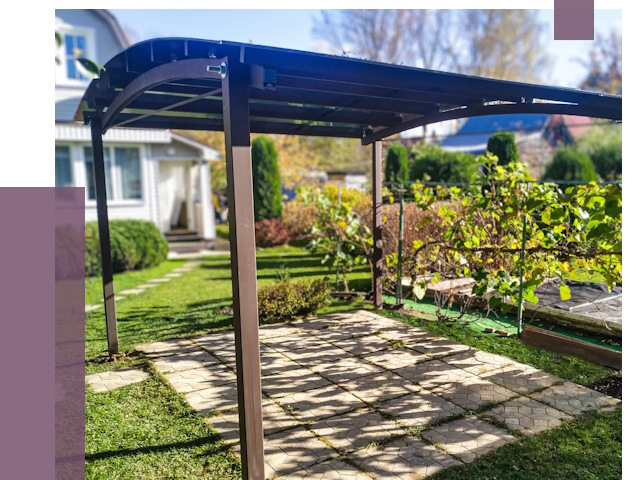 Навесы для дачи в Протвине от 12668 руб. под ключ — ПРОЛЁТ-Прн