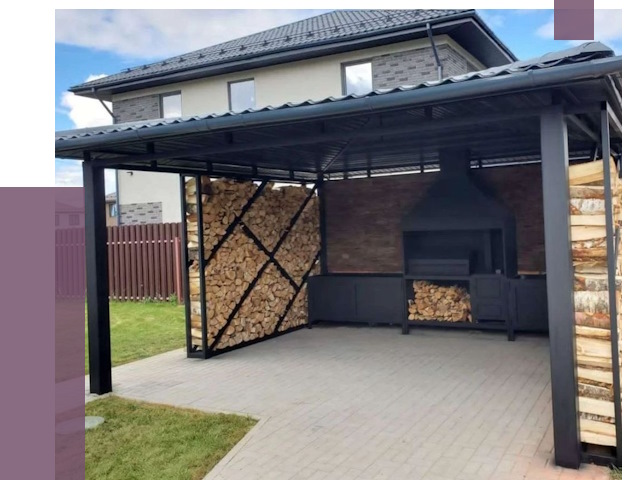 Навесы для барбекю в Протвине от 12668 руб. под ключ | ПРОЛЁТ-Прн