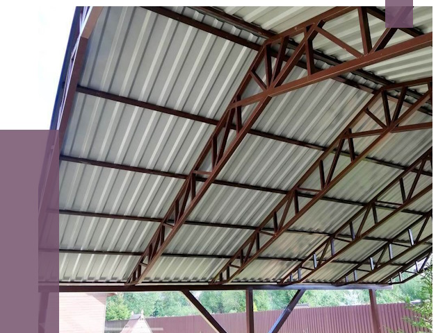 Навесы из профнастила в Протвине от 7326 руб. | ПРОЛЁТ-Прн