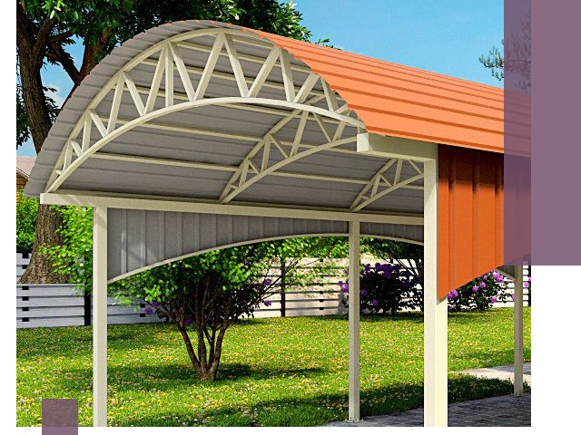 Навесы из профнастила под ключ в Протвине — установка и монтаж