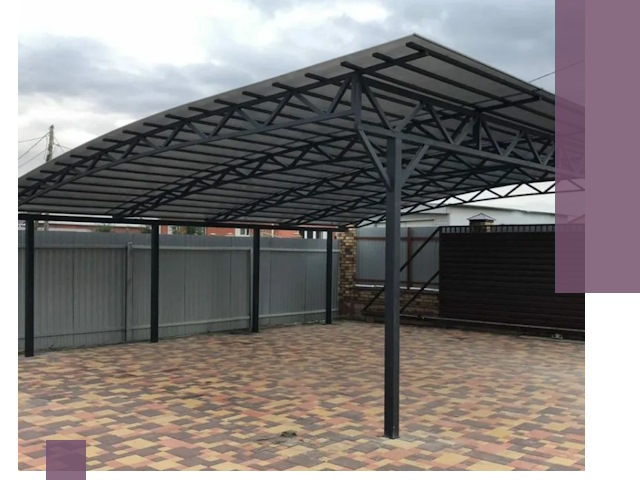 Металлические навесы под ключ в Протвине — изготовление и монтаж