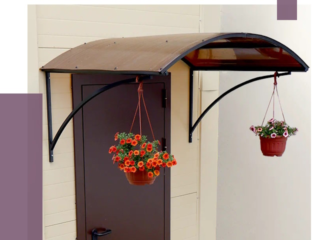 Козырьки над входом в Протвине от 14754 руб.  | ПРОЛЁТ-Прн