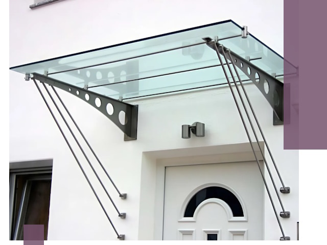 Козырьки над входом под ключ в Протвине — изготовление и монтаж