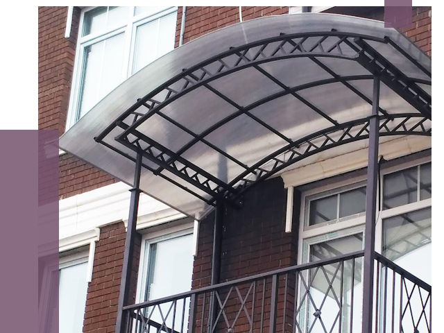 Козырьки над балконом в Протвине от 8598 руб. | ПРОЛЁТ-Прн