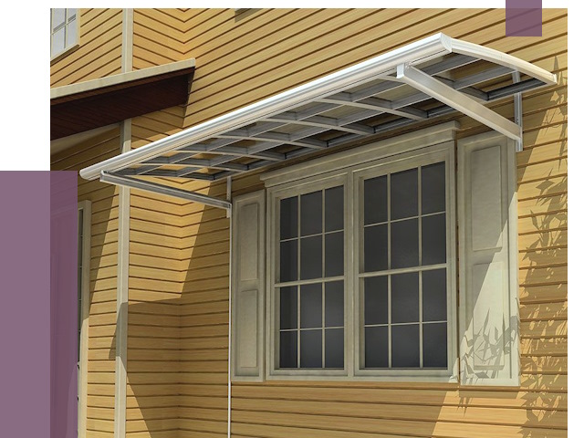 Козырьки над окнами в Протвине от 7580 руб. — монтаж, покупки | ПРОЛЁТ-Прн