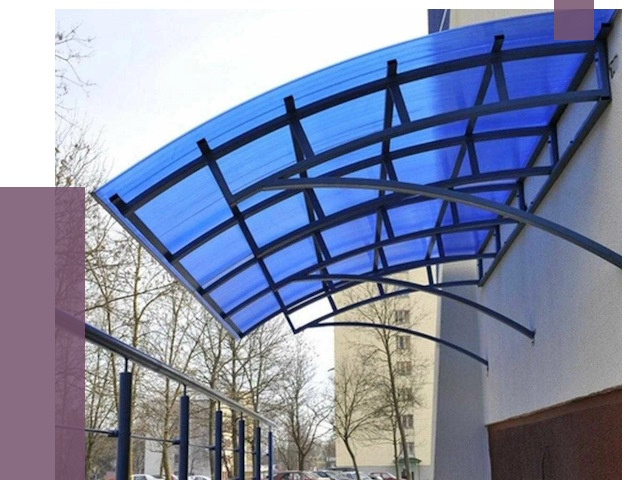 Козырьки из поликарбоната в Протвине от 4274 руб. под ключ | ПРОЛЁТ-Прн