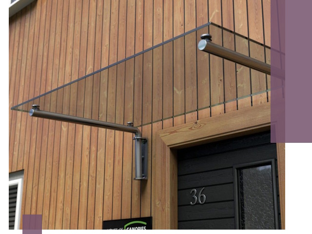 Стеклянные козырьки на входы и фасады в Протвине