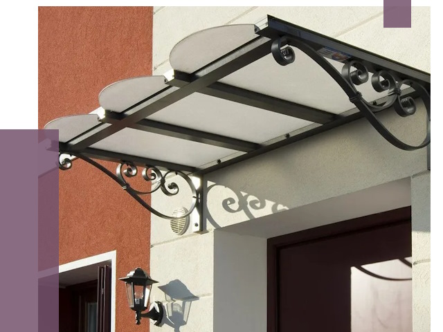 Односкатные козырьки в Протвине от 8344 руб.  | ПРОЛЁТ-Прн