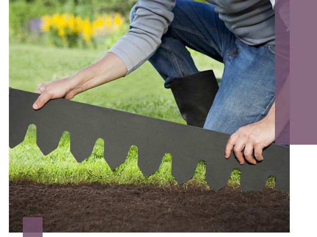 Металлические бордюры для газона в Протвине — изготовление и монтаж